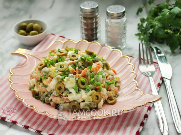 Оливье с тунцом по-испански, рецепт с фото