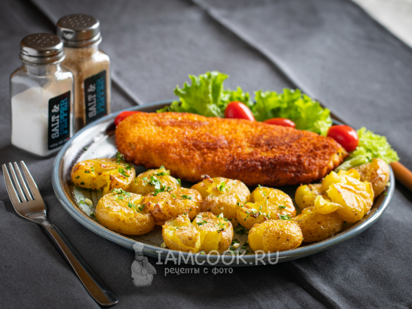 Раздавленная картошка в духовке, рецепт с фото