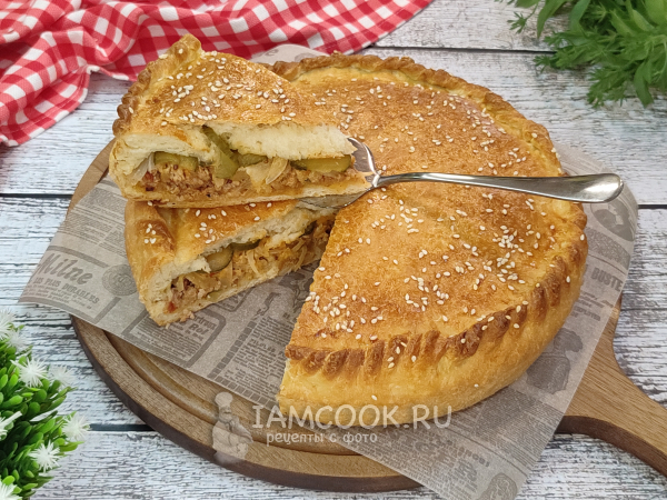 Пирог «Гамбургер», рецепт с фото