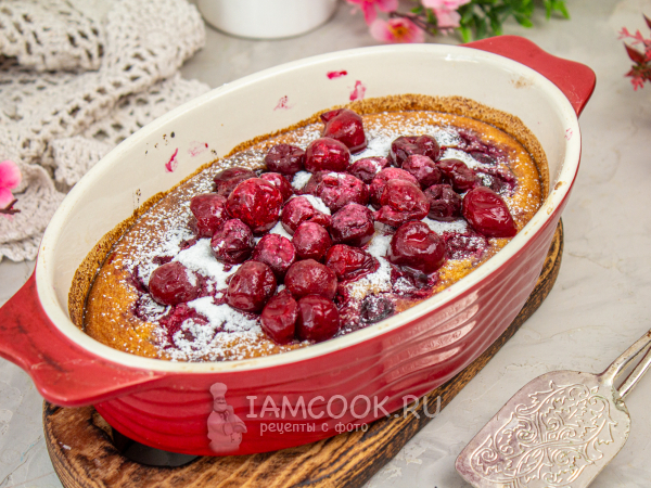 ПП клафути с вишней, рецепт с фото