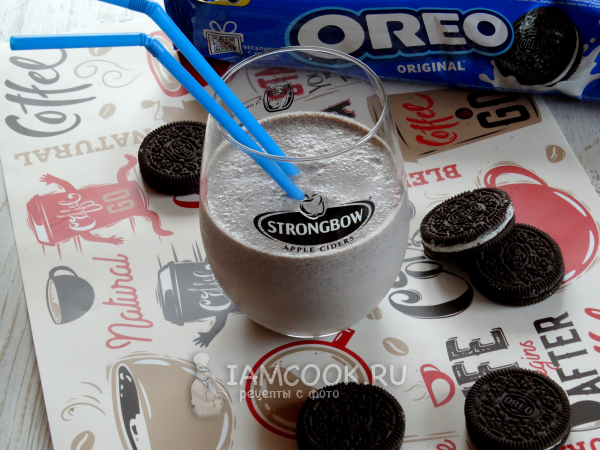 Молочный коктейль с печеньем «Орео», рецепт с фото