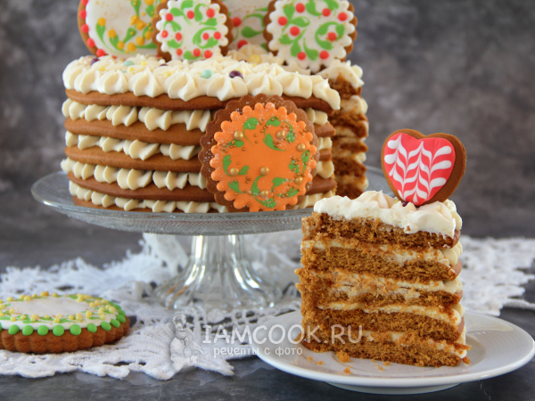 Торт «Имбирный пряник», рецепт с фото