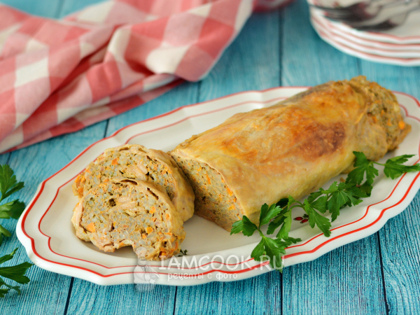 Рулет из куриной кожи, рецепт с фото