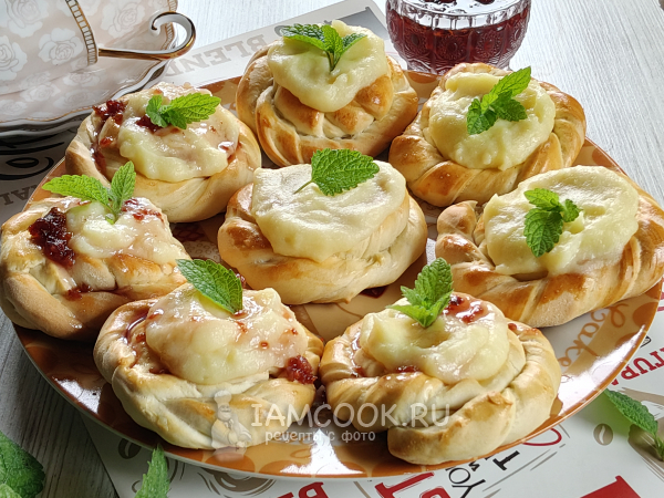 Вензель с заварным кремом, рецепт с фото