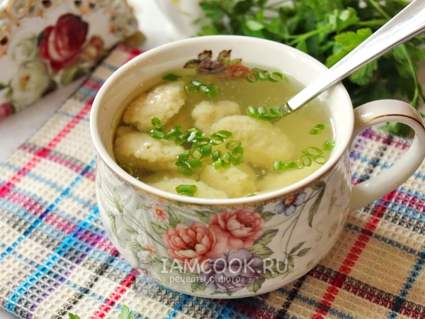 Клецки из кукурузной муки, рецепт с фото