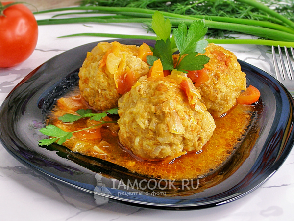 Тефтели с бурым рисом, рецепт с фото