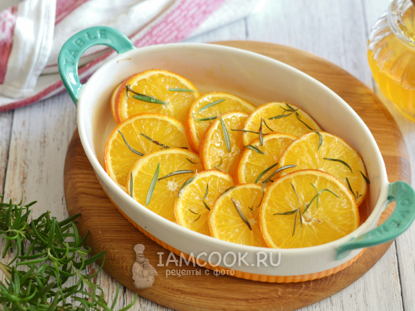 Запеченные апельсины в духовке, рецепт с фото