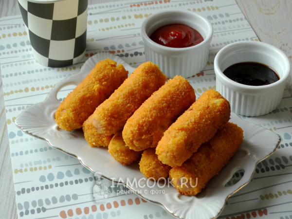 Сосиски в панировке на сковороде, рецепт с фото