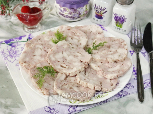 Куриный рулет в пакете из-под молока, рецепт с фото