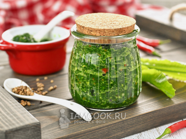 Аджика из листьев хрена, рецепт с фото