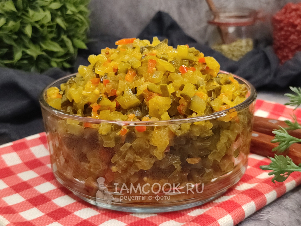 Релиш из соленых огурцов, рецепт с фото