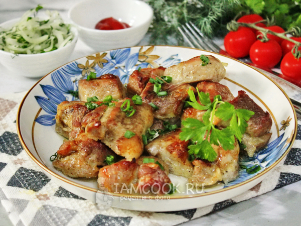 Шашлык в пергаменте в духовке, рецепт с фото