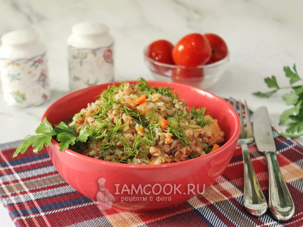 Гречка с мясом в рукаве в духовке, рецепт с фото