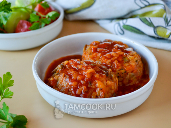 Постные тефтели с рисом, рецепт с фото