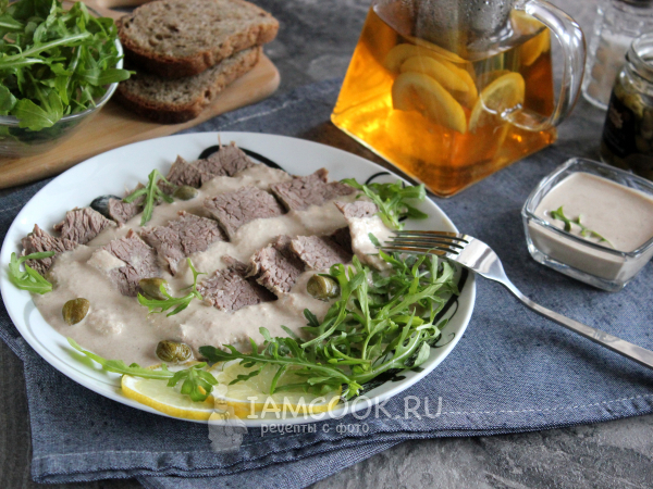 Вителло тоннато (соус +мясо), рецепт с фото