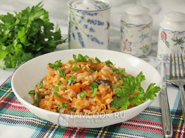 Грибная солянка с рисом, рецепт с фото