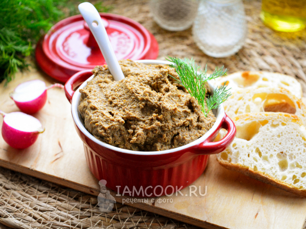 Паштет из куриной и говяжьей печени, рецепт с фото