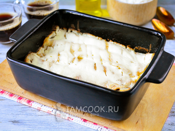 Блины, запеченные в сметане, рецепт с фото