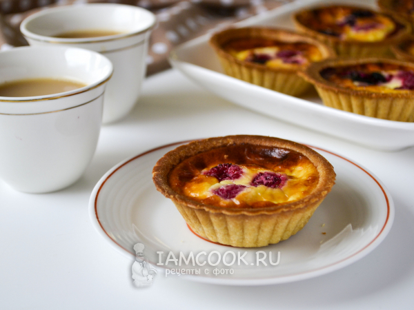 Мини-сметанники в тарталетках, рецепт с фото