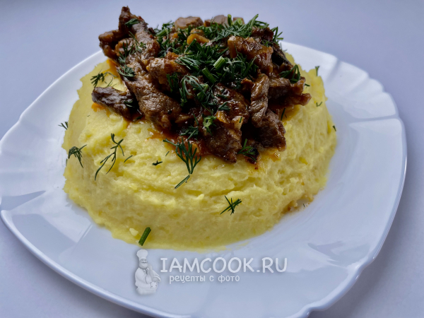 Бефстроганов из конины, рецепт с фото