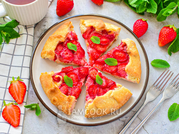 Галета с клубникой и рикоттой, рецепт с фото