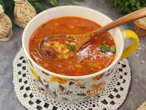 Суп с перловкой и фасолью, рецепт с фото