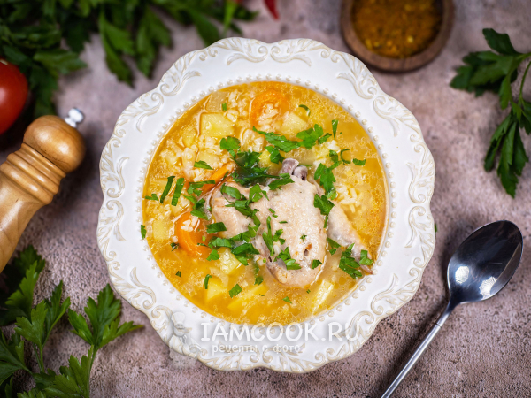 Куриный суп в афганском казане, рецепт с фото