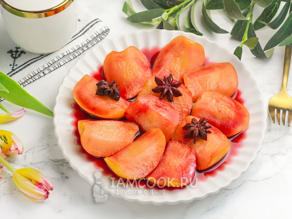 Яблоки в вине, рецепт с фото