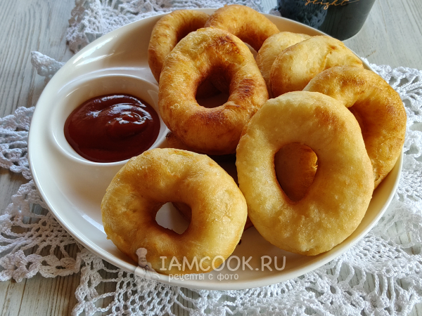 Картофельные пончики на дрожжах, рецепт с фото