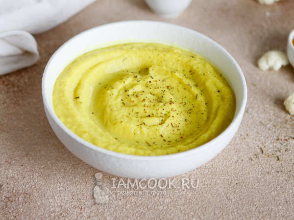 Постное пюре из цветной капусты, рецепт с фото