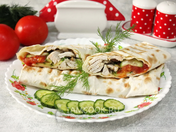 Шаурма с индейкой, рецепт с фото