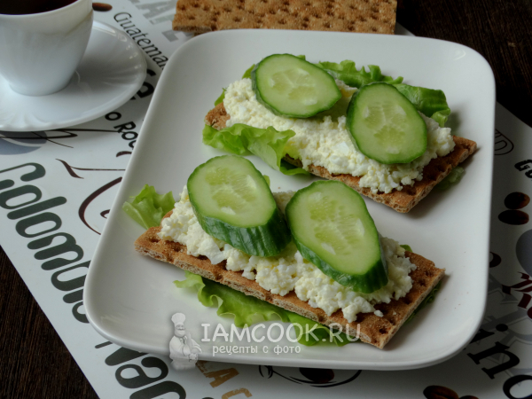 Бутерброды из хлебцев, рецепт с фото
