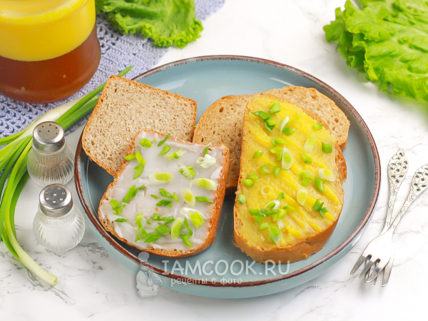 Бутерброд со смальцем, рецепт с фото