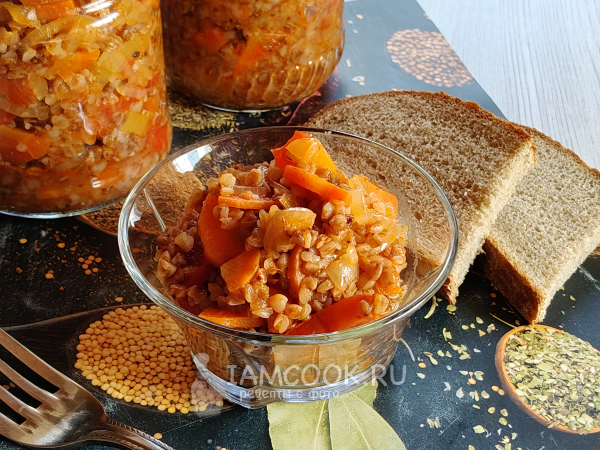 Гречка с овощами на зиму в банках, рецепт с фото