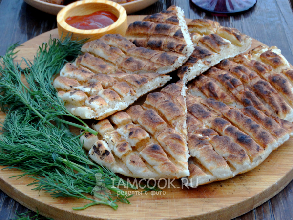 Лепёшка на мангале, рецепт с фото