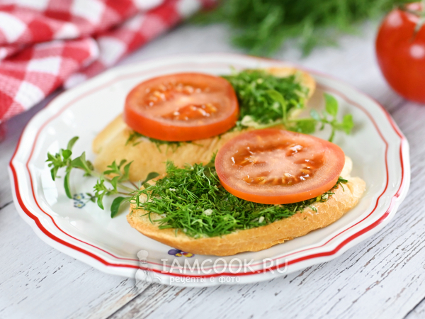 Бутерброды с укропом, рецепт с фото