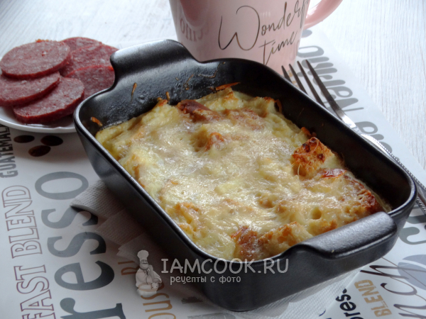 Омлет с сухариками, рецепт с фото