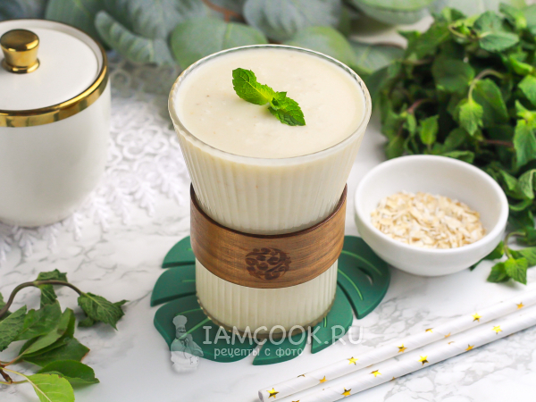 Протеиновый коктейль с овсянкой и бананом, рецепт с фото