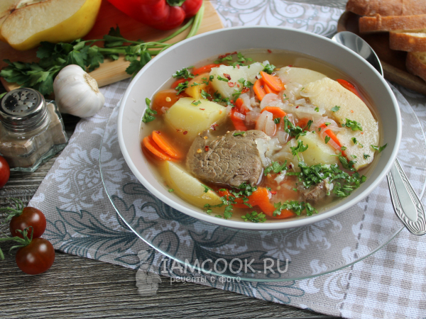 Шурпа с айвой, рецепт с фото