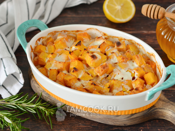Тыква с кефиром в духовке, рецепт с фото