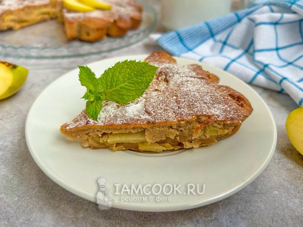 Шарлотка из гречневой муки, рецепт с фото