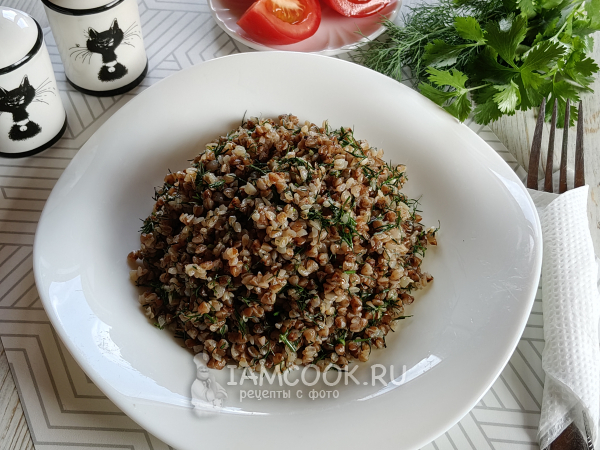 Гречка с укропом, рецепт с фото