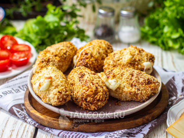 Куриные котлеты с сыром в аэрогриле, рецепт с фото