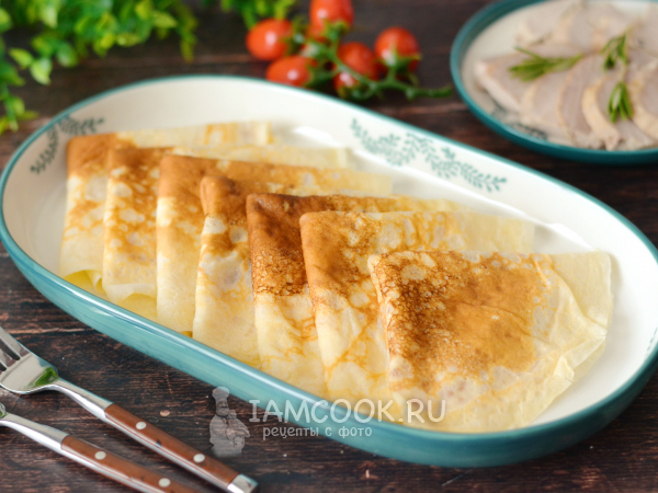 Блины на мясном бульоне, рецепт с фото