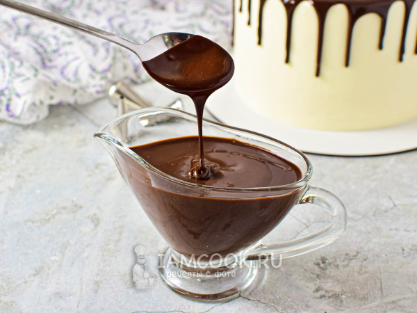 Шоколадная глазурь из шоколада (для торта), рецепт с фото