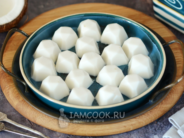 Желе из кокосового молока, рецепт с фото