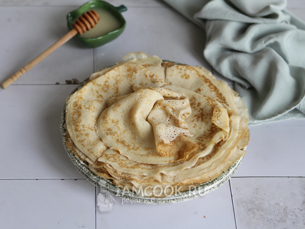 Медовые блинчики на остатках закваски, рецепт с фото