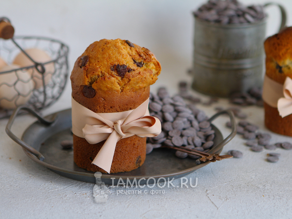 Кулич на растительном масле без дрожжей, рецепт с фото
