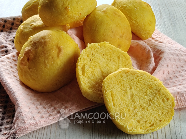 Постные тыквенные булочки, рецепт с фото