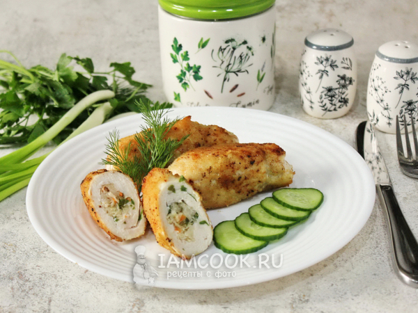 Куриные рулетики в панировке, рецепт с фото